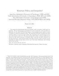 Whilst there was significant anticipation on a possible return of goods and services tax, there must have been a sense of relief from the public when it was announced that the government does not intend to bring it back. Pdf Monetary Policy And Inequality