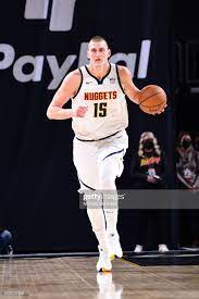 Nikola Jokic Of The Denver Nuggets Handles The Ball Against The In 2021 Denver Nuggets Nugget Talking Stick Resort Arena