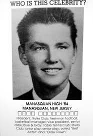 Jack Nicholson, Manasquan, NJ, High School Yearbook Photo, 1954.