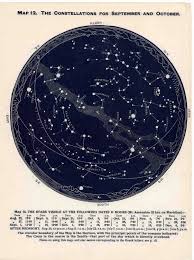 1963 Constellations Star Map Original Vintage Celestial