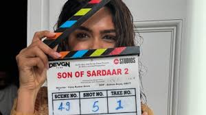 Mrunal Thakur Shares Glimpse From Ajay Devgn’s Son Of Sardaar 2 Shoot, Fans React