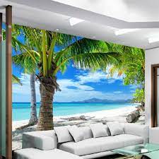 Space Galaxy 3d Ceiling Ceiling Mural Large Mural Wallpaper Living Room Bedroom Wallpaper Painting Tv Backdrop 3d Wallpapers From Lu1688 23 92 Dhgate Com Beach Wall Murals Wallpaper Bedroom Wall Wallpaper