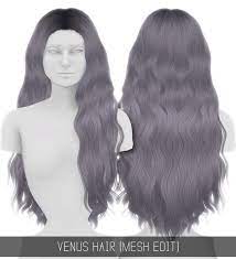 Venus Hair Mesh Edit At Simpliciaty Sims 4 Updates Sims Hair Sims 4 Sims
