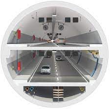 Bertha, one of the world's largest tunnel boring machines (tbm) excavated a tunnel with a diameter of around 17.50 m was then directly lined with 60 cm thick precast concrete ring segments. Fig 3 Section Of The Double Deck Highway Tunnel Urban Architecture Luxury Apartments Facade Design