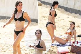 Courteney Cox, 60, flaunts her fit figure in bikini during beach day with  daughter Coco Arquette