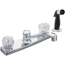 Aqualife 2 Handle Kitchen Faucet With Sprayer 0443100ca Blain S Farm Fleet