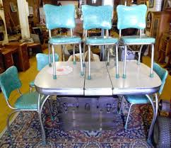 50s Chromcraft Turquoise Green Kitchen Chair Set 6 W Gray Chrome Table Kitchen Chairs Green Kitchen Chair Set