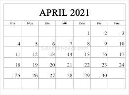 Jetzt lassen sie uns wissen, einige lustige und interessante fakten über diesen monat. Frei April 2021 Kalender Vorlage Zum Ausdrucken Pdf Excel Word Druckbarer 2021 Kalender