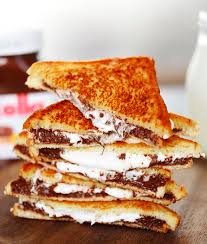 Grilled Nutella Marshmallow Sandwich Eat More Chocolate Eat More Chocolate Nutella Desserts Dessert Sandwich Food