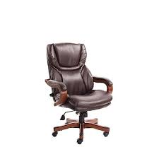 Serta Big And Tall Bonded Leather Executive Office Chair With Upgraded Wood Accents Win Win Biscuit Chr200058 At Staples Executive Office Chairs Office Chair Stylish Office Chairs