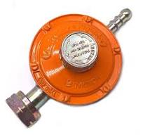 Adjustable gas pressure regulator for butane gas with excess flow valve, 20  mbar – 60mbar, gas pipe and 2 jubilee set.