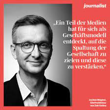 Journalist On Twitter Zeit Online Chef Jochen Wegner Beobachtet Eine Zweiteilung Im Digitalen Journalismus Ein Teil Der Medien Hat Fur Sich Als Geschaftsmodell Entdeckt Auf Die Spaltung Der Gesellschaft Zu Zielen Und Diese Zu