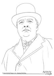 Winston Churchill Colouring Page 2 Winston Churchill Winston Coloring Pages