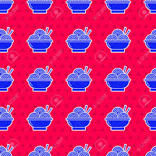 9 inch modernist moonlit night japanese shallow bowl set of four. Blue Asian Noodles In Bowl And Chopsticks Icon Isolated Seamless Royalty Free Cliparts Vectors And Stock Illustration Image 142652575