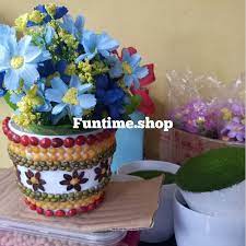 Keterampilan menghias vas bunga dapat dipupuk sejak kecil ketika duduk di bangku sekolah dasar. Free Dus Free Bubblewrap Kolase Biji Bijian Vas Bunga Imut Cantik D 10cm Siap Pajang Inc Bun Shopee Indonesia
