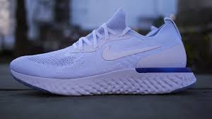 Nike epic react flyknit black vs adidas ultra boost 4.0 triple black comparison and impressions. Nike Epic React Flyknit Quick Look On Feet Triple White Racer Blue Youtube