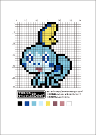 ポケットモンスターソード シールド メッソンのドット絵図案 ポケモン サキエルのアニメドット絵ブログ ポケモン パーラービーズ クロスステッチ 図案 刺繍 図案