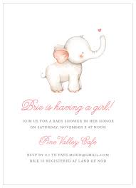 Elephant Heart Baby Shower Invitations By Basic Invite There can be many ways to design a fabulous invite by using attractive images organising a themed baby shower can be lots of fun. elephant heart baby shower invitations
