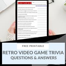 If you know, you know. Retro Video Game Trivia Question Sheet With Answer Key By Kindness Clubhouse