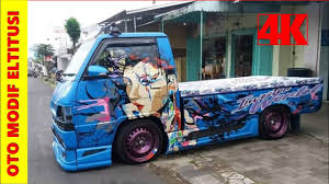 Kumpulan pick up modifikasi yang mengikuti acara kontes pick up modifikasi sedang loading parkir ditempat yang telah. Modifikasi Mobil Pick Up L300 Blue Series Bos Wortel Owner Denwortel Youtube