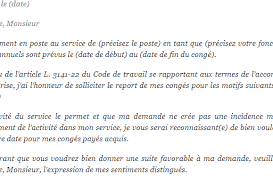 Maybe you would like to learn more about one of these? Lettre De Demande D Annulation De Conge Paye