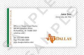 Voted best business cards in dallas, tx! Printing Services Brand Standards The University Of Texas At Dallas