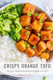 Crispy Orange Tofu Recipe Tofu Recipes Vegan Healthy Recipes Tofu Recipes