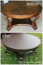 Refinished Coffee Table Painted In Western Charcoal Brown Repurposedfurniture Painted Coffee Tables Refurbished Furniture Coffee Table Refinish