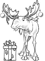 Christmas Moose L 132 Christmas Moose Christmas Drawing Christmas Coloring Pages