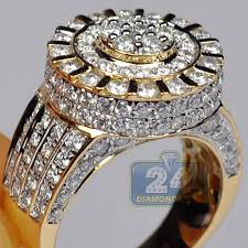 Show your unfading love and commitment with cool men's rings from jeulia. Mens Diamond Cluster Round Pinky Ring 14k Yellow Gold 4 04 Ct Men Diamond Ring Rings For Men Gold Pendant Jewelry