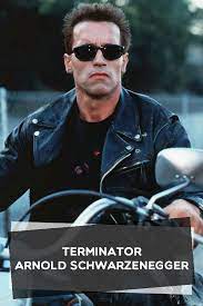 And then later that night at home. Terminator 2 Arnold Schwarzennger Black Biker Leather Jacket Arnold Schwarzenegger Schwarzenegger Terminator