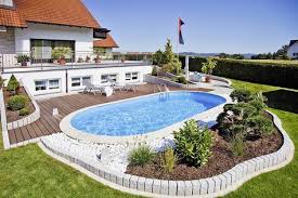 Oval Pool Selber Bauen Eine Traumhafte Pool Oase Im Eigenen Garten Pool Badelaune Pool Selber Bauen Hinterhof Pool