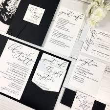 Pocket Wedding Invitations Black And White Wedding Etsy Black Wedding Invitations Black And White Wedding Invitations Pocket Wedding Invitations