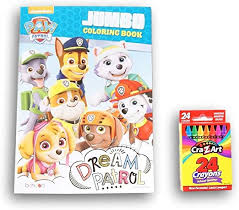 Print skye and everest coloring pages paw patrol coloring pages, cartoon coloring pages, coloring. Amazon Com Paw Patrol With Marshall Chase Rubble Skye Everest Dream Patrol Coloring Book With Box Of 24 Crayons Toys Games