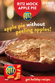 Ritz Mock Apple Pie Ritz Cracker Recipes Apple Recipes Cracker Recipes
