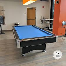 New Electric Blue Felt On This 8 Foot Black Widow Billiards Dkbilliards Playpool Mancave Gameroom Pooltable With Images Play Pool Pool Table Billiards
