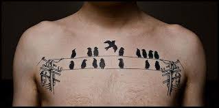 Birds On A Wire Tattoo Telephone Lines Birds Tattoo Clever Tattoos Flying Bird Tattoo