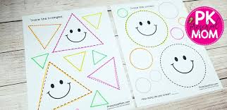 shape tracing worksheets preschool mom