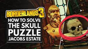 You need to hit the button under the statue, a picture there's a button underneath a bust in jakobs estate archives room which is after the part of the quest where. Borderlands 3 How To Solve The Skull Puzzle In Jacobs Estate Youtube