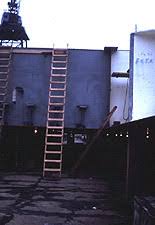 Wood ladders shall not be coated with any opaque covering, except for identification or warning labels which may be placed on one face only of a side rail. Shipyard Employment Etool General Requirements Ladders