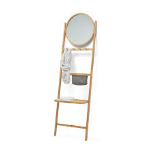 Leaning Storage Mirror With Bamboo Frame Kmart Storage Mirror Bamboo Frame Living Room Storage