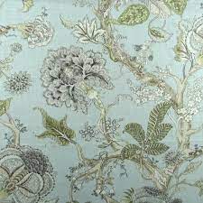 Large floral print fabrics make a bold statement in a room. Large Print Teal Green Floral Upholstery Or Home Decor Fabric Remnant By Designer P Kaufmann Sewing Fiber Craft Supplies Tools Delage Com Br