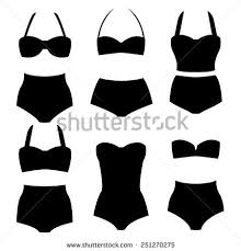 Bathing Suit Clipart Black And White Retro Swimsuit Stock Vectors Vector Clip Art Retro Swimsuit Vintage Swimsuits Vintage Bathing Suits