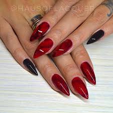 Black And Red Acrylic Nail Ideas Pinterest Etherealgypsea X Instagram Ethereallunaa Red Gel Nails Red Acrylic Nails Red Nails