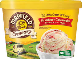 Birthday Cake Flavored Ice Cream Strawberry Cheesecake Mayfield Creamery In 2020 Ice Cream Ice Cream Birthday Cake Birthday Cake Flavors