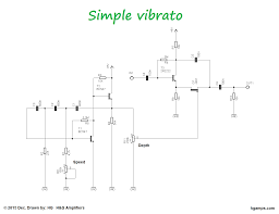 This Circuit Is A Very Simple But Good Sounding Guitar Vibrato Effect A Similar Effect Can Be Achieved As A Tube Am Easy Guitar Guitar Pedals Diy Guitar Pedal