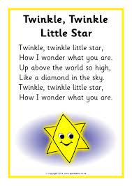 Twinkle, twinkle, little star is a popular english lullaby. Twinkle Twinkle Little Star Song Sheet Sb10924 Sparklebox