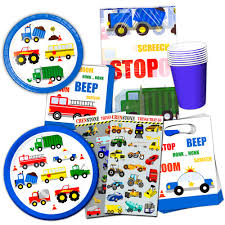 Every venue needs brightening up for a party with our colourful range of party decorations. Cars And Trucks Party Supplies Ultimate Set Birthday Party Decorations Party Favors Plates Cups Napkins And More Things That Go Party Supplies Amazon In Toys Games