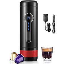 2020 classical various styles coloful 9 cup espresso coffee maker/moka pot coffee machine aluminum cla free spare parts manual. Conqueco Portable Coffee Maker 12v Travel Espresso Machine 15 Bar Pressure One Button Operation With Rechargeable Battery Bpa Free For Camping Driving Home And Office Black Amazon Co Uk Home Kitchen