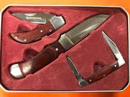 We manufacture and supply a comprehensive range of 3 tin gift box which is designed as per the international quality standards. Winchester 3 Piece Wood Handled Knives In Gift Tin